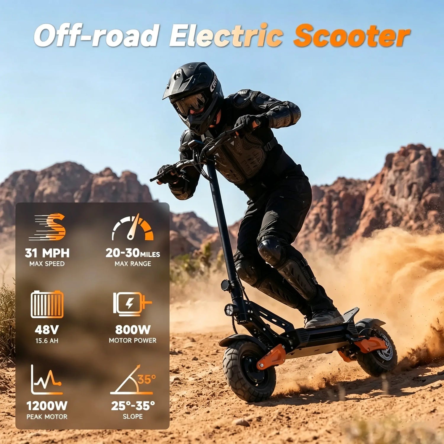 Experience the Thrill of the G67 Adult Electric Scooter - 800W Power, 31MPH Speed, and 30-Mile Range for Unmatched Off-Road Adventures!