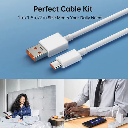 Ultra-Fast Original USB Type-C Cable for Xiaomi - 120W Turbo Charger Compatible with All Models