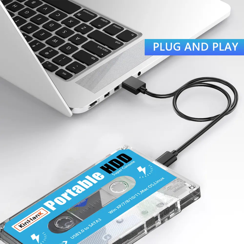 Experience Nostalgia with the KINHANK 500G Retro Gaming HDD - Over 100,000 Games & 70 Emulators Ready to Play!