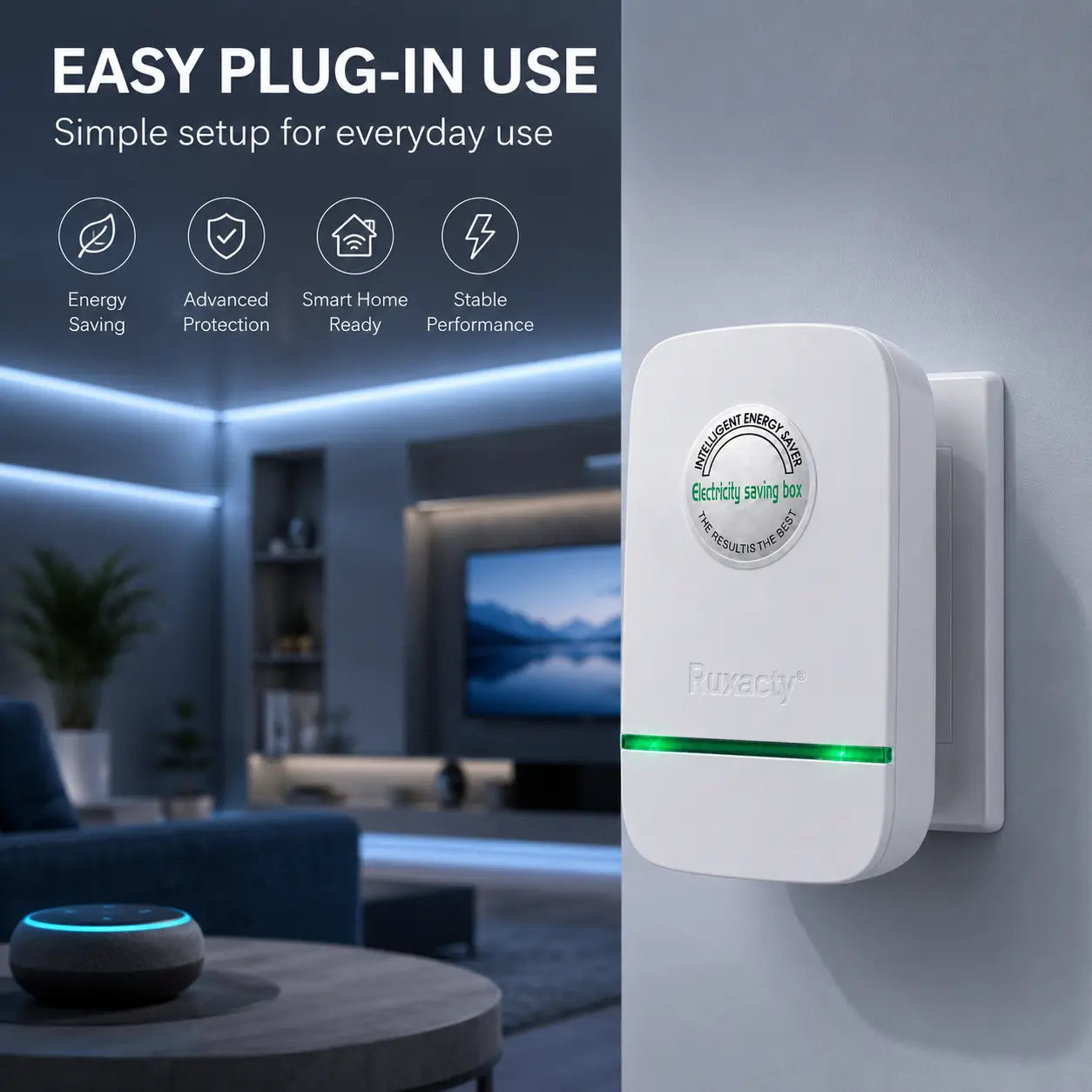 Compact Indoor Plug-In Device with Built-In Indicator Light, US Plug Style for Home, Bedroom, Office and Dorm